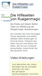 Mobile Screenshot of hilfe.ruegenmagic.de